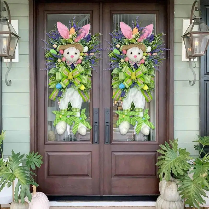 Velká ozdoba na dveře velikonoční zajíc