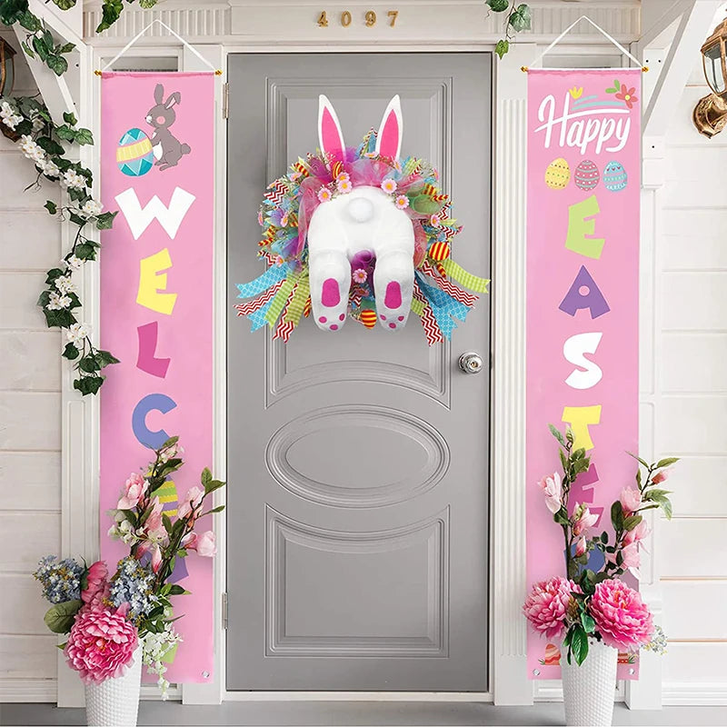 Vtipná ozdoba na dveře velikonoční zajíc - více variant