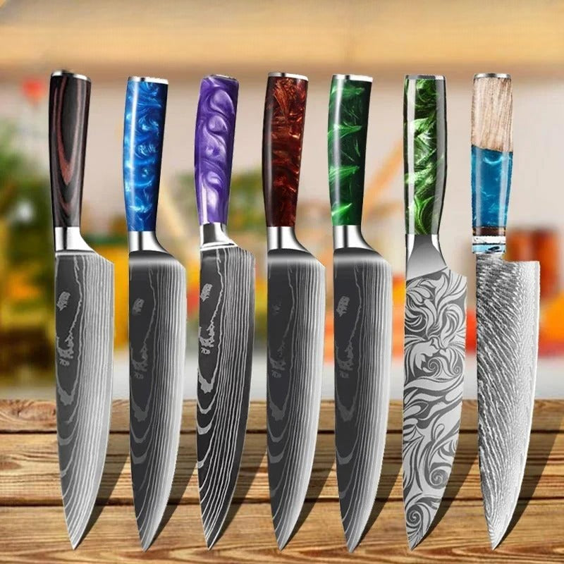 BladeArt™ kuchyňské nože s designovou rukojetí - více variant