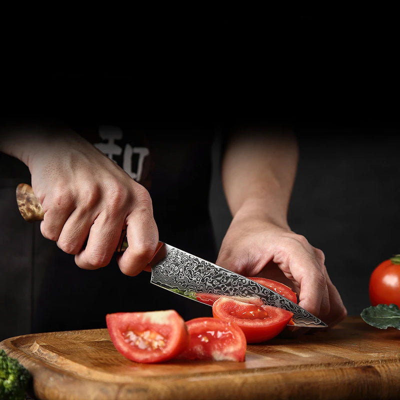 HEZHEN univerzální kuchyňský nůž z damaškové oceli