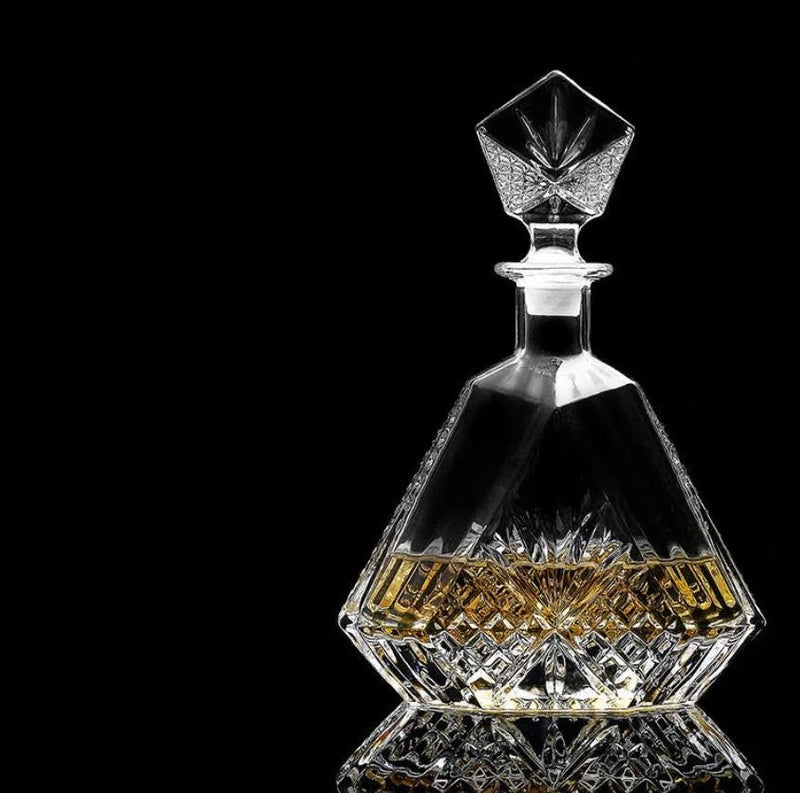 ImperialGlass™ Skleněná karafa na whiskey - luxusní barová láhev z křišťálového skla