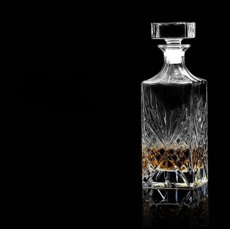 ImperialGlass™ Skleněná karafa na whiskey - luxusní barová láhev z křišťálového skla