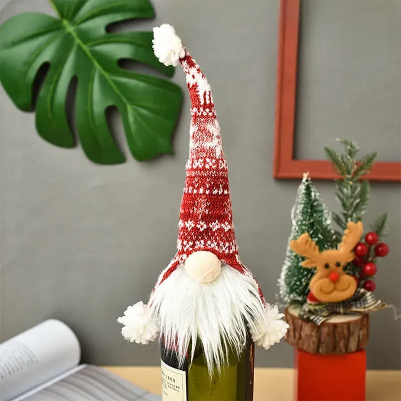 Designový vánoční obal na láhev vína - více variant