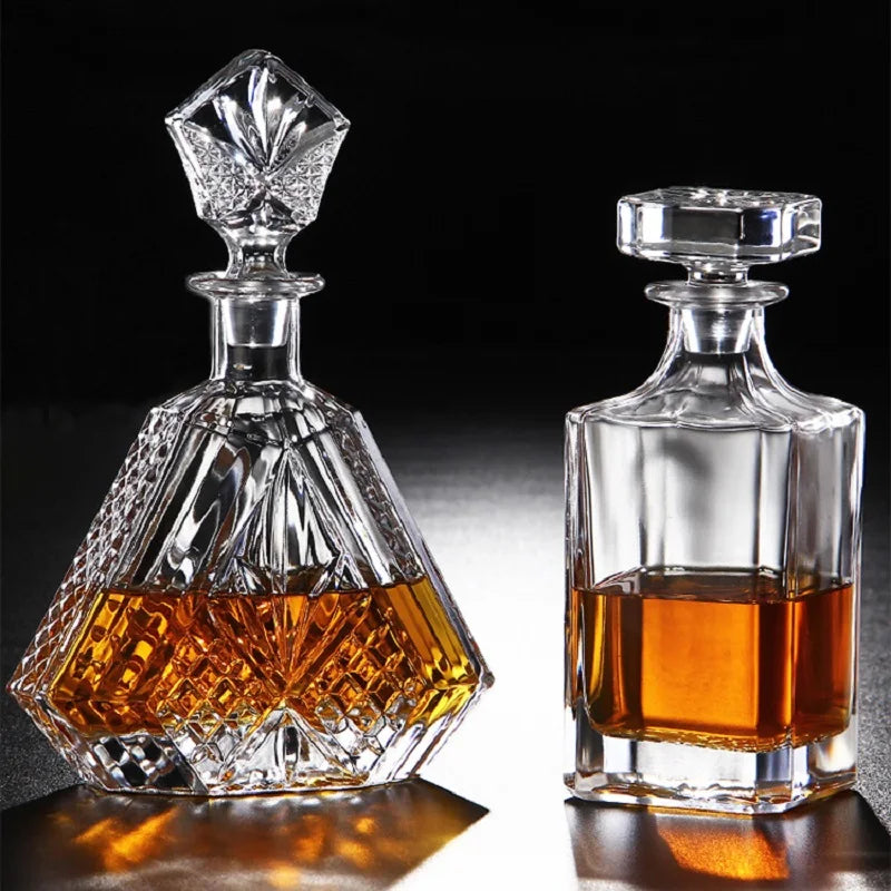 ImperialGlass™ Skleněná karafa na whiskey - luxusní barová láhev z křišťálového skla