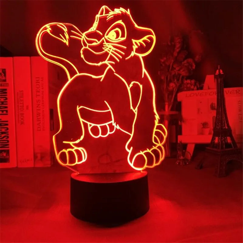 Lampa s 3D iluzí Lví Král - více variant