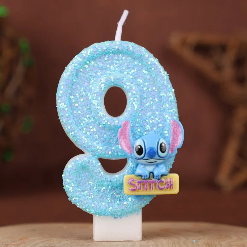 Svíčky na dort s číslovkou Stitch - více variant