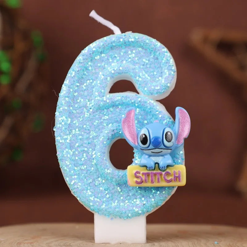 Svíčky na dort s číslovkou Stitch - více variant