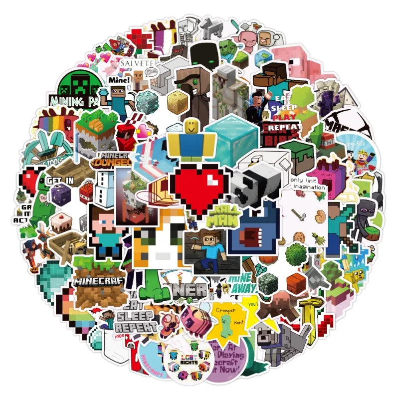 Samolepky Minecraft - 100 ks