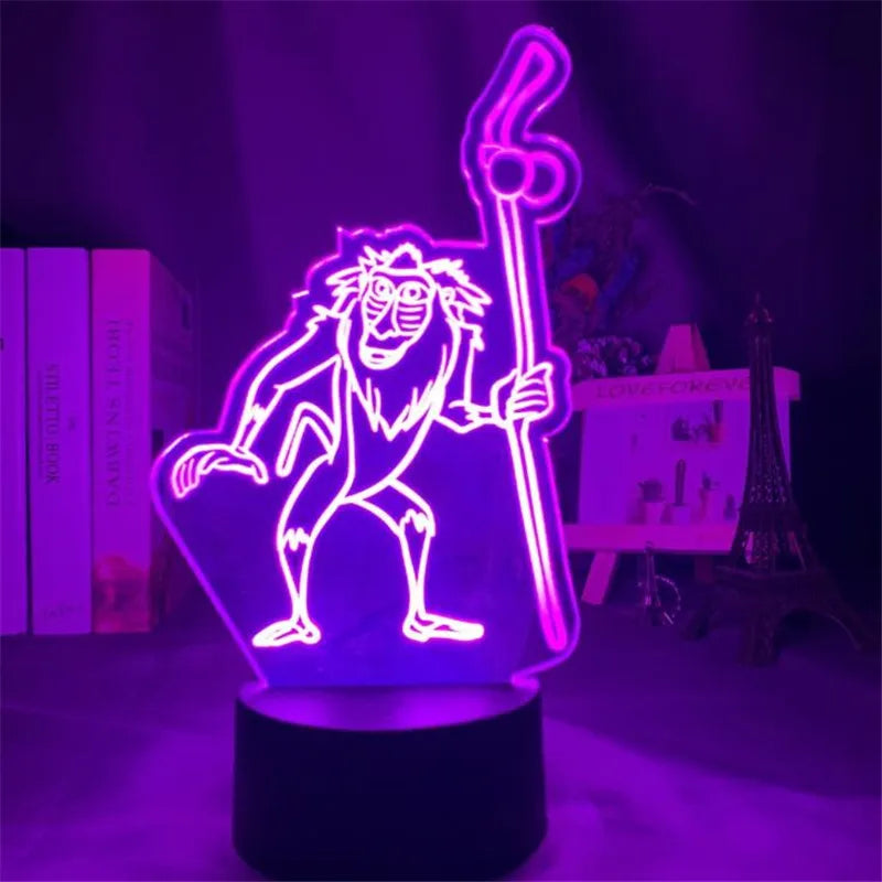 Lampa s 3D iluzí Lví Král - více variant