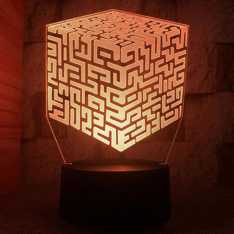Lampička s 3D iluzí Minecraft - více variant