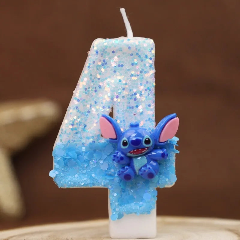 Svíčky na dort s číslovkou Stitch - více variant