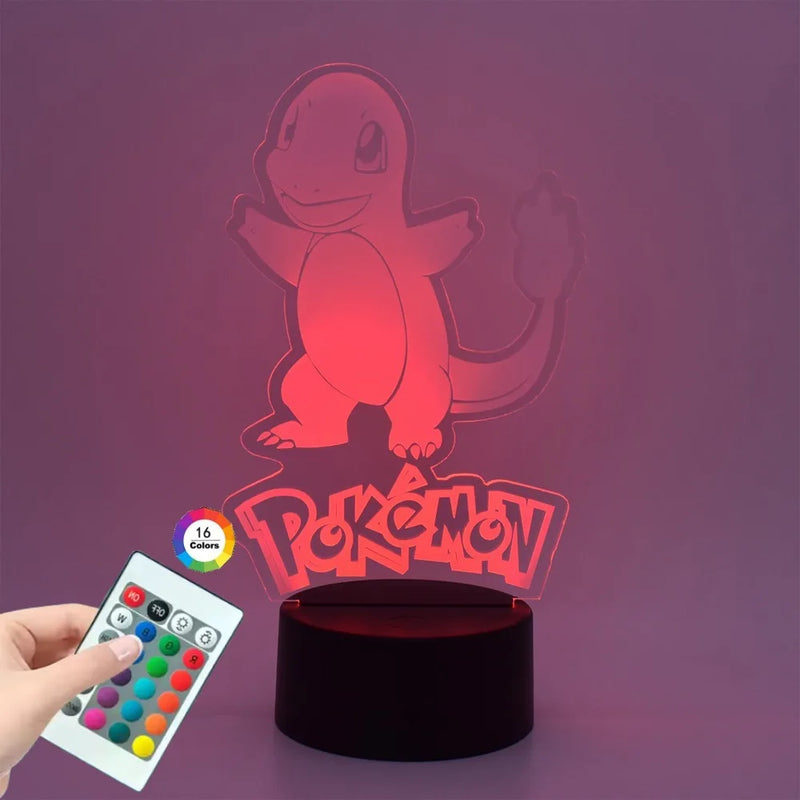 Lampa s 3D iluzí Pokémon