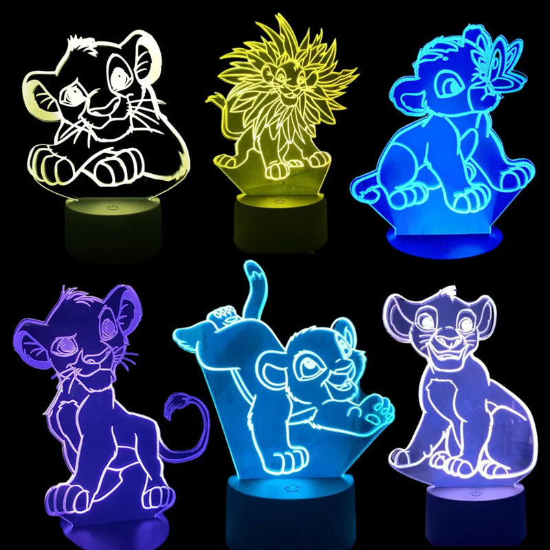 Lampa s 3D iluzí Lví Král - více variant