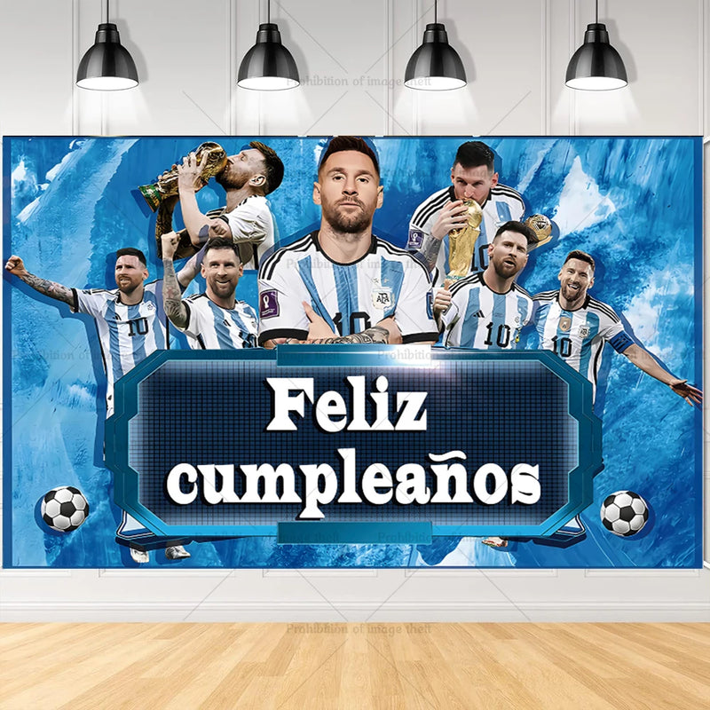Narozeninový fotbalový párty set s balónky Lionel Messi - více variant