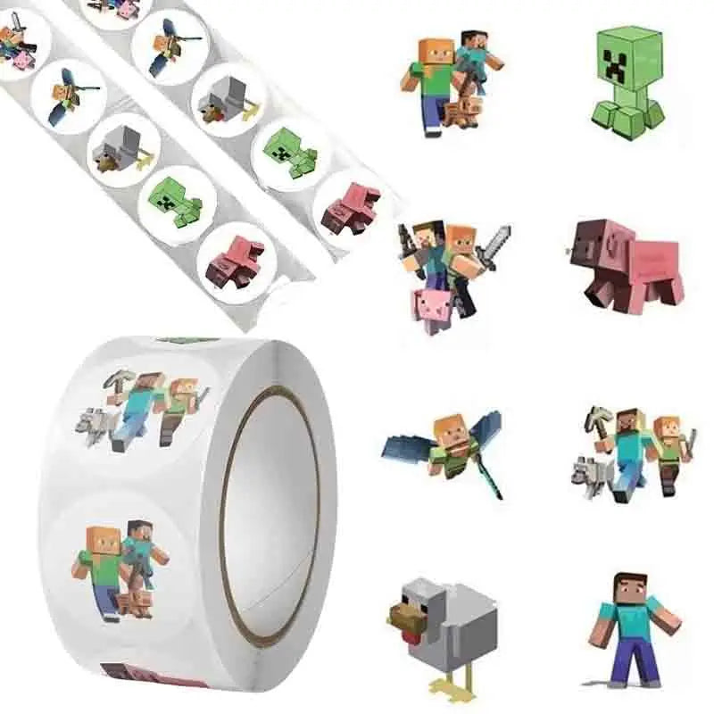 Dětské samolepky Minecraft - 500 ks