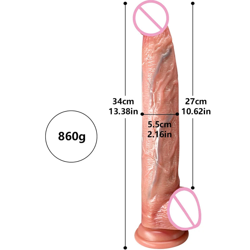 Realistické extra dlouhé dildo - 33 cm - více variant