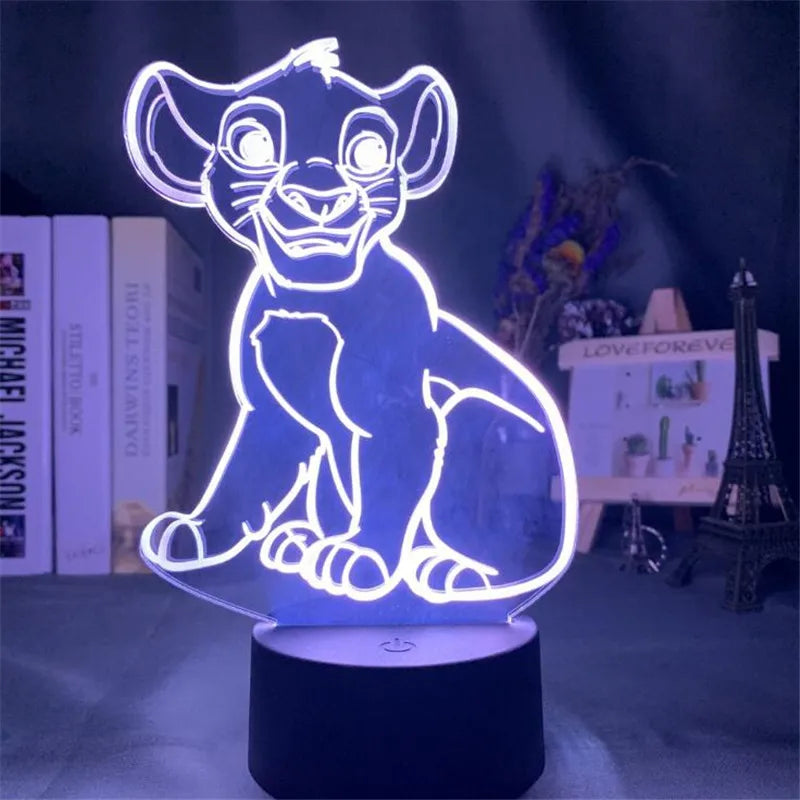 Lampa s 3D iluzí Lví Král - více variant