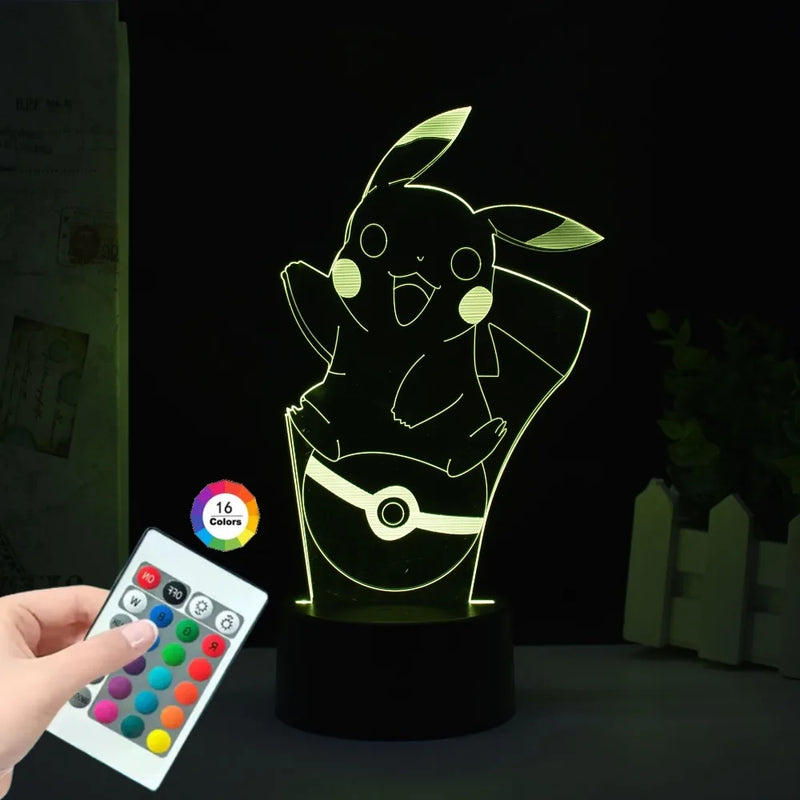 Lampa s 3D iluzí Pokémon