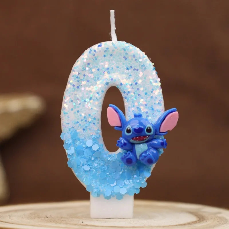 Svíčky na dort s číslovkou Stitch - více variant