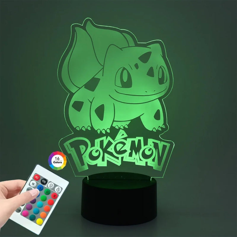Lampa s 3D iluzí Pokémon