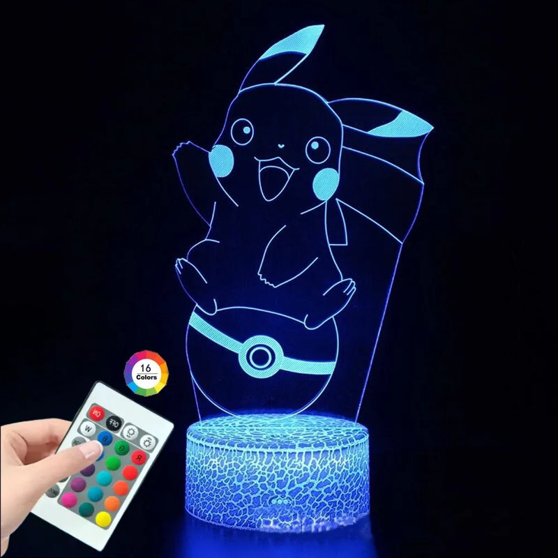 Lampa s 3D iluzí Pokémon