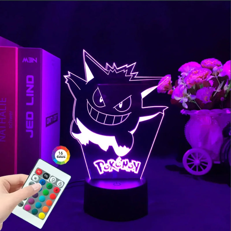 Lampa s 3D iluzí Pokémon