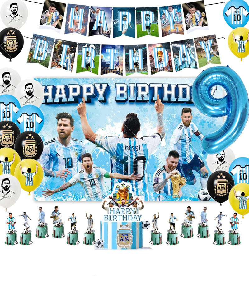 Narozeninový fotbalový párty set s balónky Lionel Messi - více variant