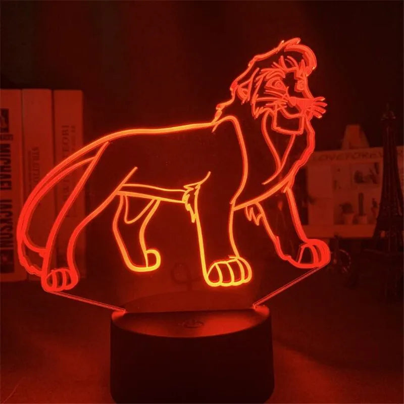 Lampa s 3D iluzí Lví Král - více variant