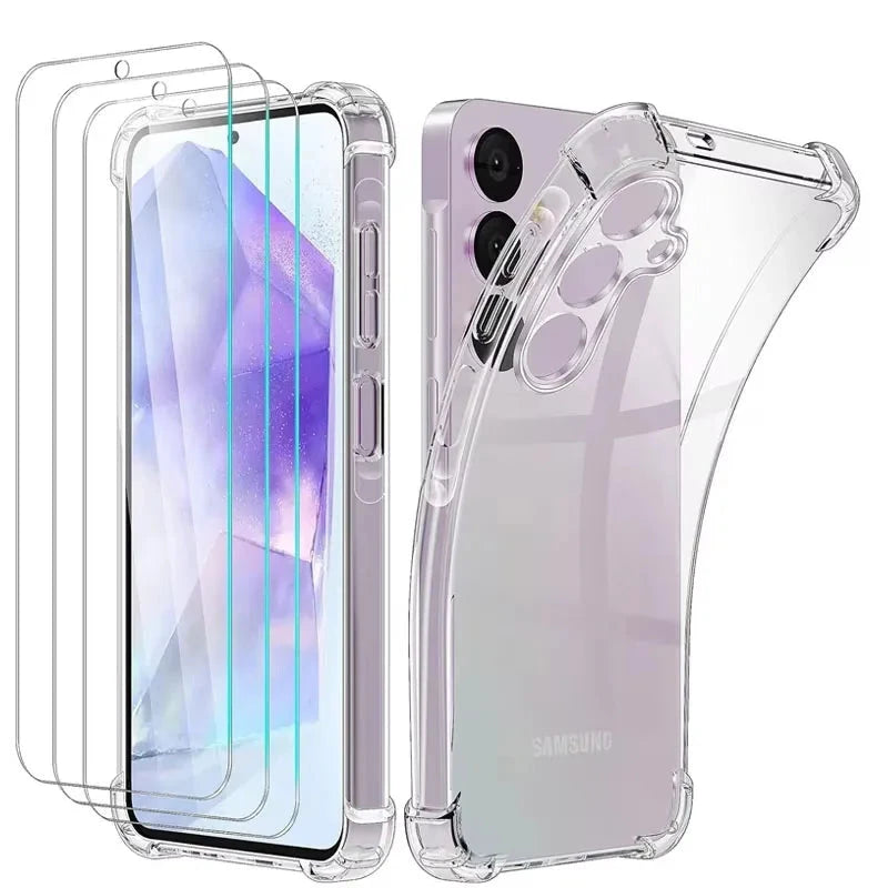 Silikonové pouzdro a tvrzené sklo na Samsung řady A - více variant