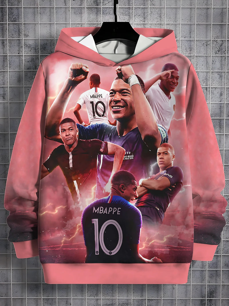 Fotbalová mikina s 3D potiskem Kylian Mbappé - více variant