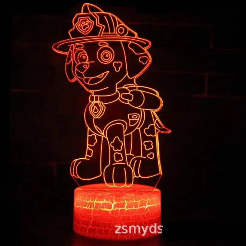 Lampa s 3D iluzí Paw Patrol - více variant