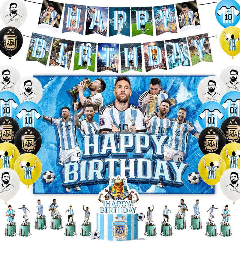 Narozeninový fotbalový párty set s balónky Lionel Messi - více variant