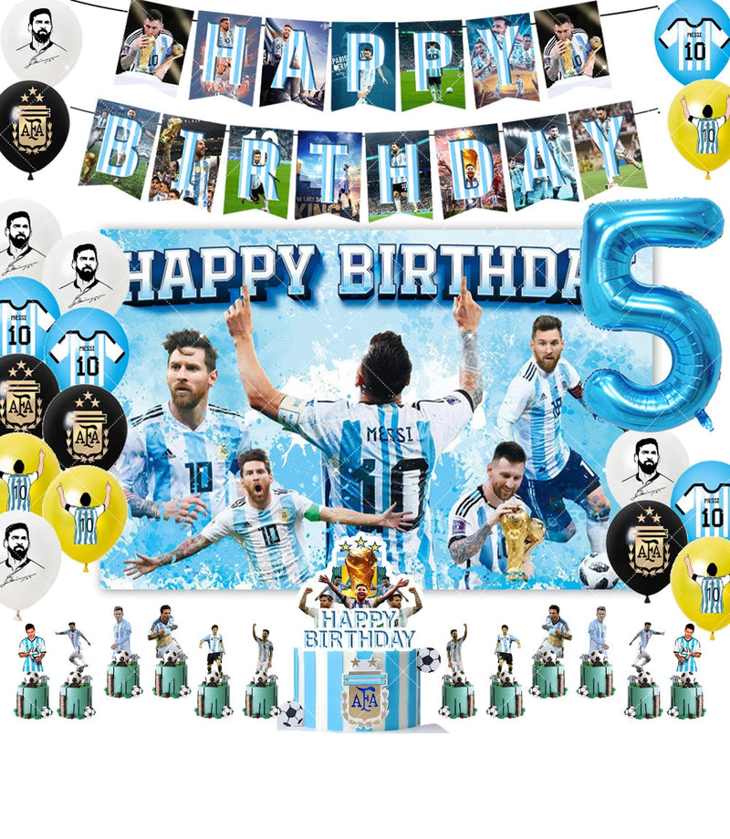 Narozeninový fotbalový párty set s balónky Lionel Messi - více variant