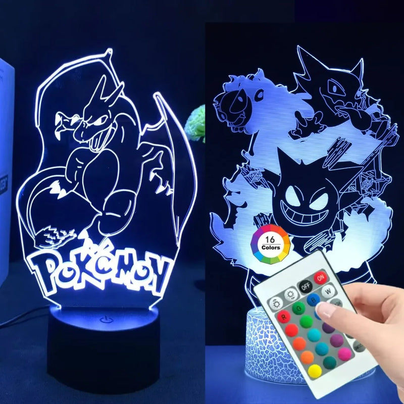 Lampa s 3D iluzí Pokémon