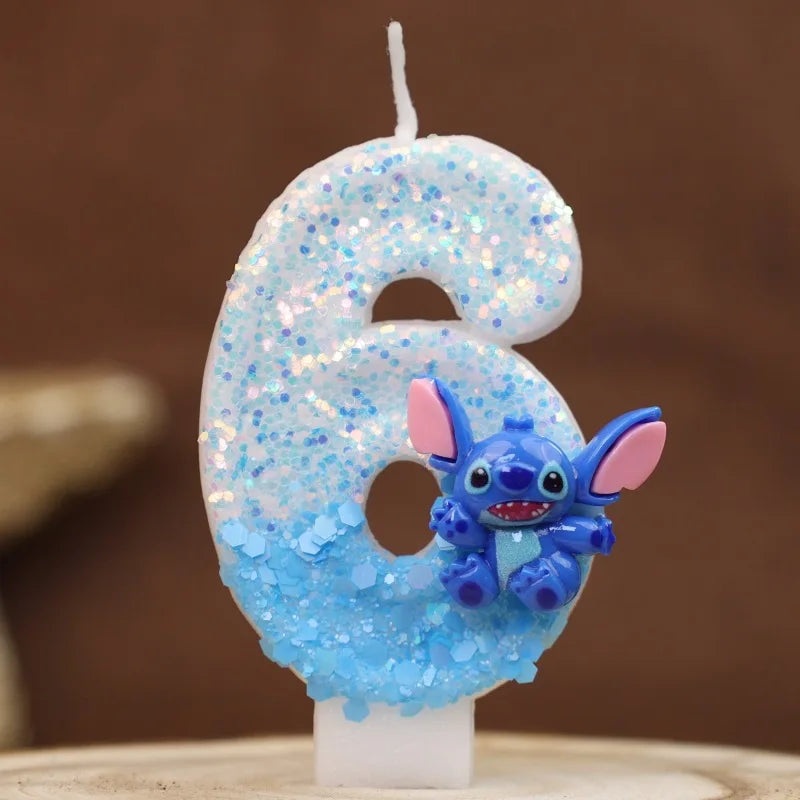 Svíčky na dort s číslovkou Stitch - více variant