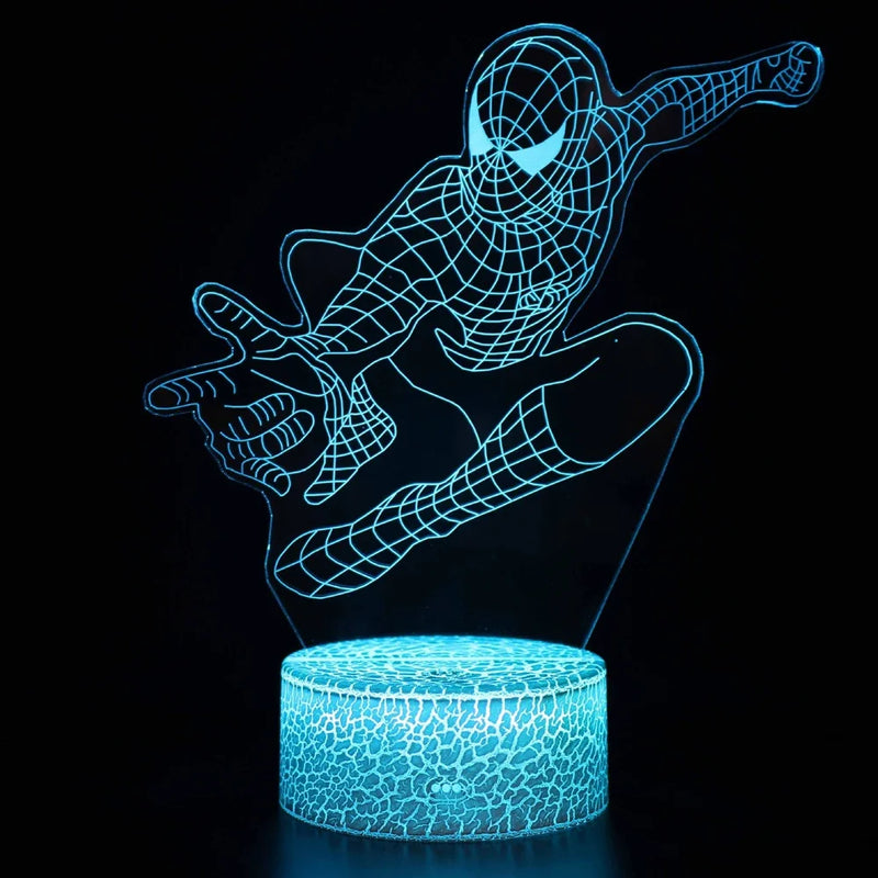 Lampa s 3D iluzí Spiderman - více variant