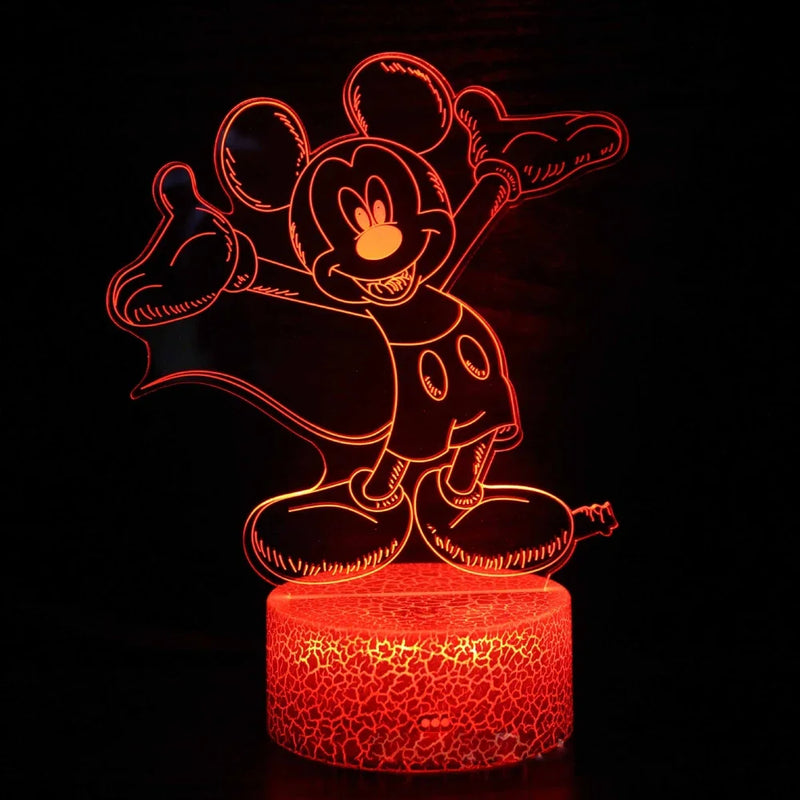 Lampa s 3D iluzí Mickey Mouse - více variant
