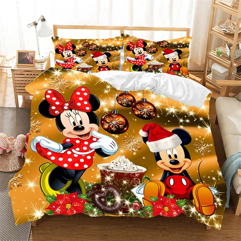 Dětské vánoční povlečení Mickey Mouse a Minnie Mouse - více variant