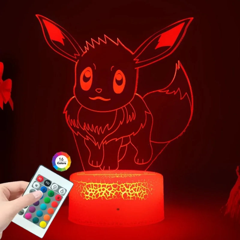 Lampa s 3D iluzí Pokémon