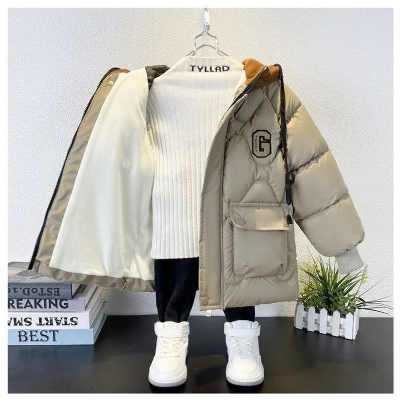 Designová zimní chlapecká bunda s medvídkem - více variant