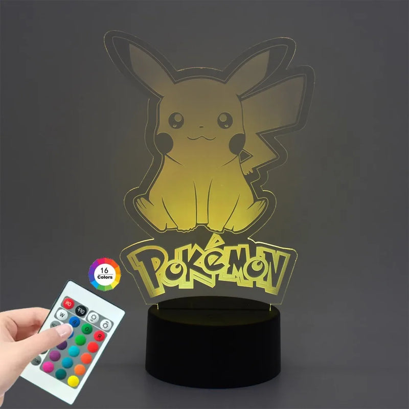 Lampa s 3D iluzí Pokémon