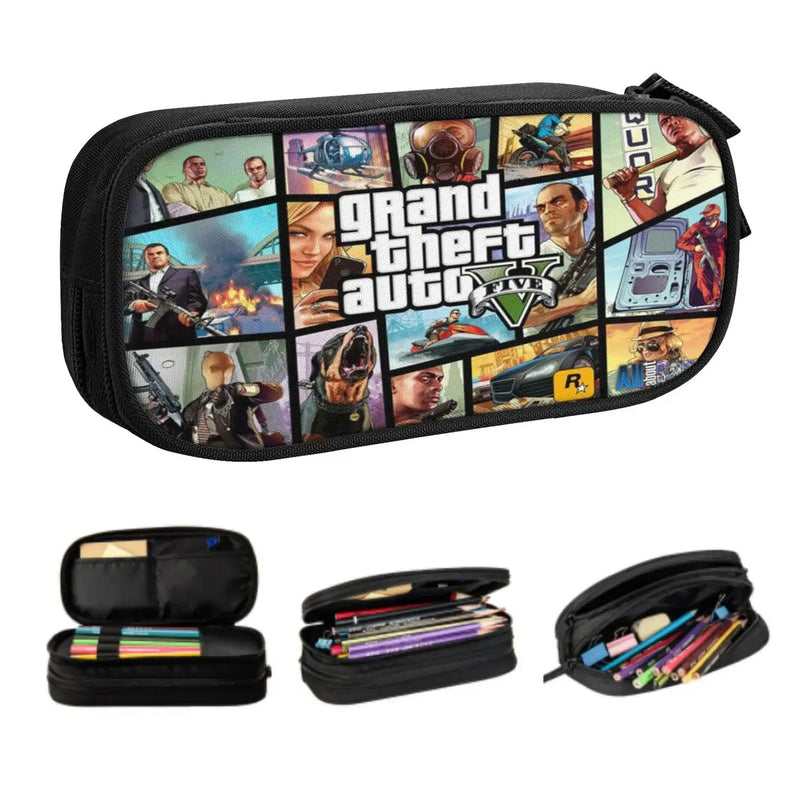 Designový školní penál GTA - více variant