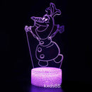 Lampa s 3D iluzí Frozen - více variant
