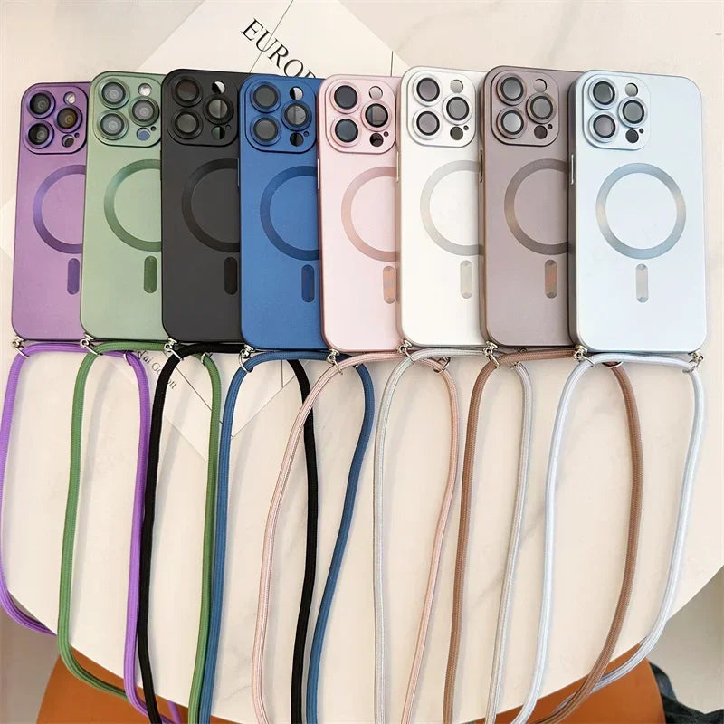 Crossbody popruh s pouzdrem pro iPhone 15-17 Air/Pro/Pro Max