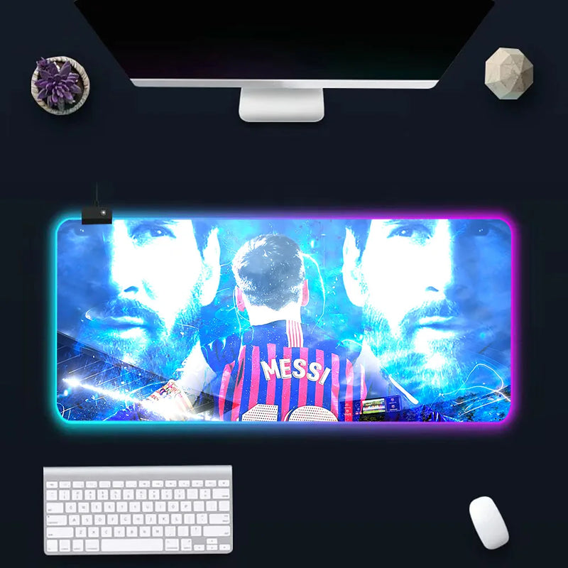 RGB svítící podložka pod klávesnici a myš Lionel Messi - více variant
