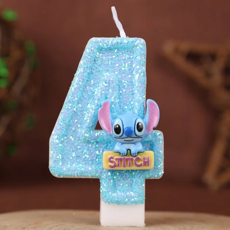 Svíčky na dort s číslovkou Stitch - více variant