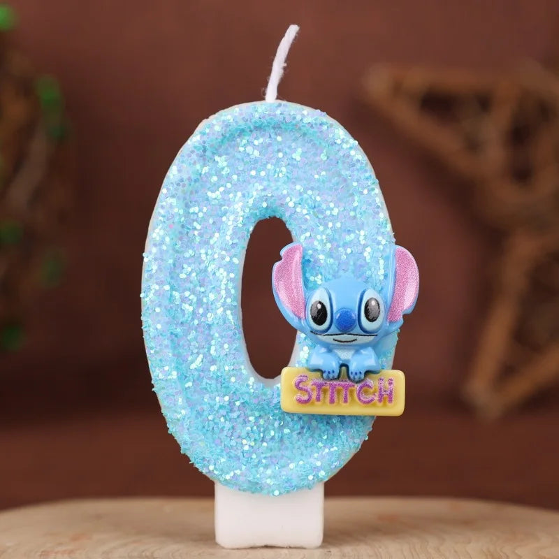 Svíčky na dort s číslovkou Stitch - více variant