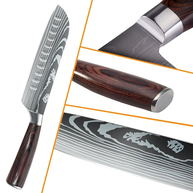 NordicSteel™ Profesionální sada kuchyňských nožů z damaškové oceli