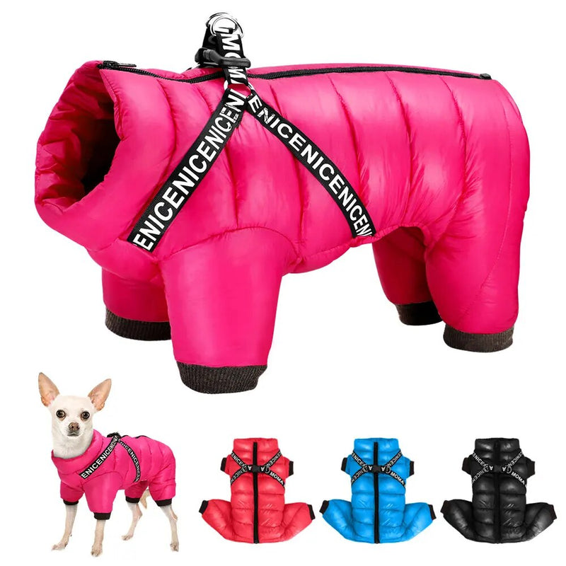 Zimní péřová bunda pro psy - více variant