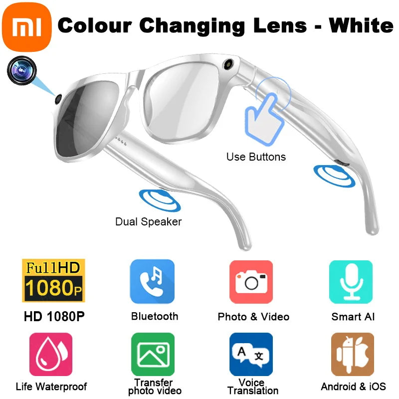 Xiaomi chytré brýle s kamerou - 1080p HD, 100 Mpx, Bluetooth hovory a AI asistent